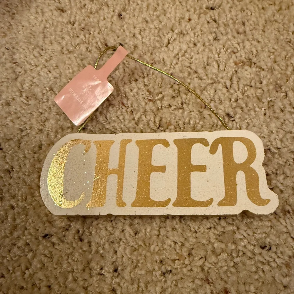 Target Gold and Cream 'Cheer' Ornament